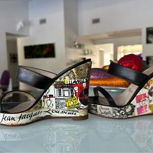 Christian Louboutin Trash Collection wedge sandal shoes 37.5 US 7